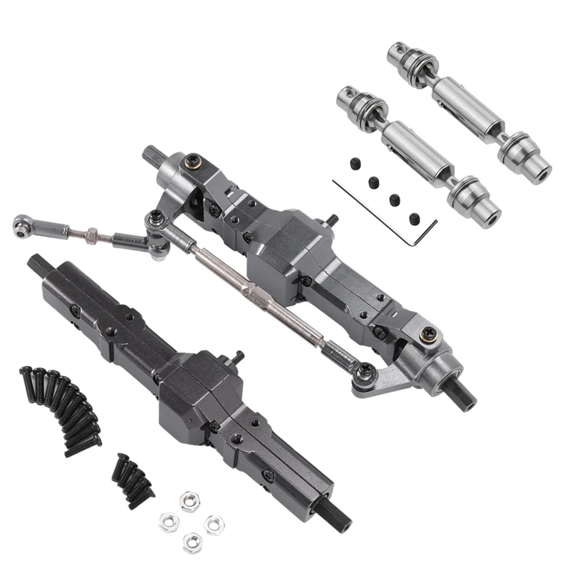 

Металлическая передняя и задняя ось с приводным валом для WPL C14 C24 C34 C44 B14 B24 1/16 аксессуары для радиоуправляемых автомобилей