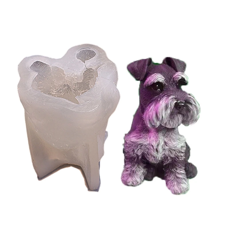 

95AB 3D Dog Sape Scented Candle Silicone Mold Resin Epoxy Casting Mold Handmade Crafts DIY Adult Making Tool Decoration