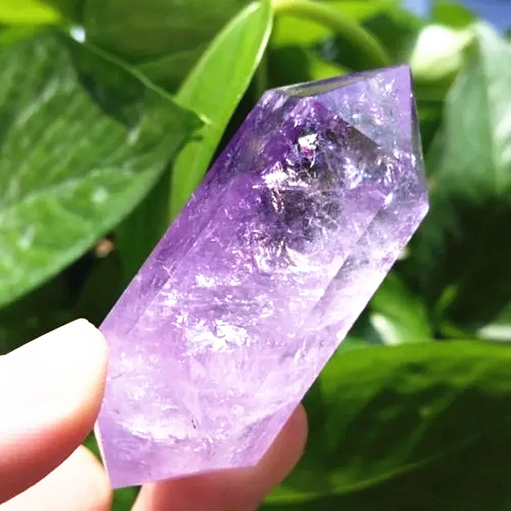 120 г 2 шт. натуральный аметист кварц кристалл палочка точечное Исцеление
