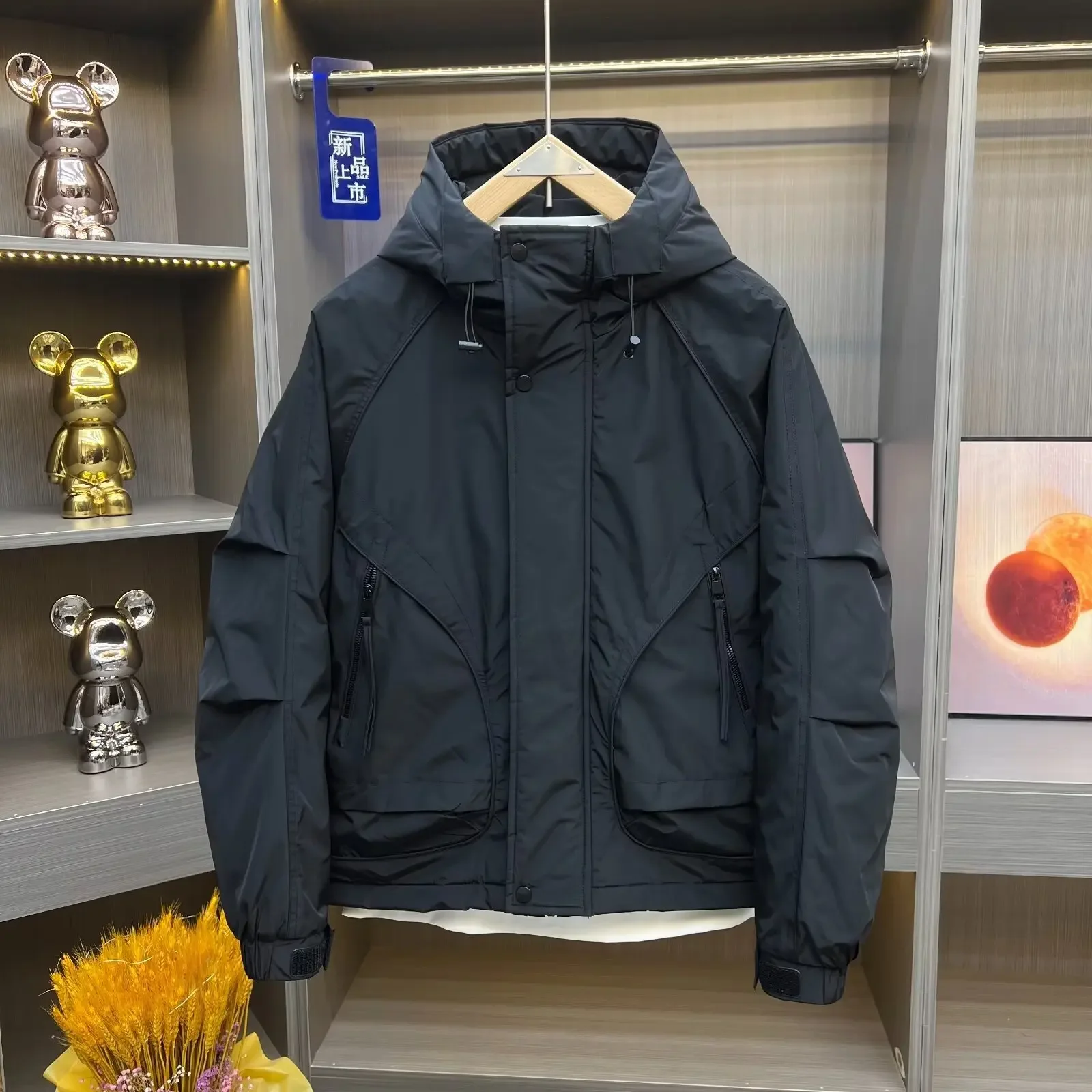 Новинка 2024 мужская куртка на флисовой подкладке модная брендовая Повседневная