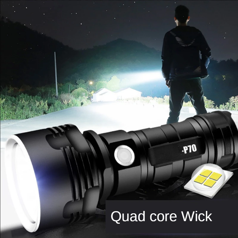 

Super Powerful LED Flashlight L2 XHP50 Tactical Torch USB Rechargeable Waterproof Lamp Ultra Bright Lantern Camping