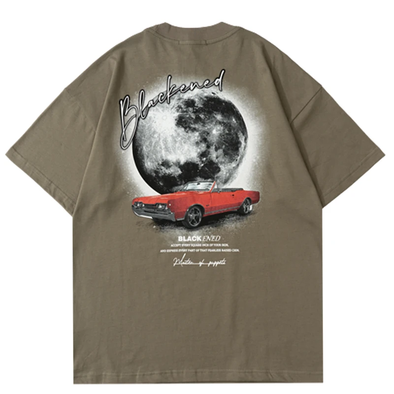 

Mens Nocturnal Travel Print Apricot Tee Shirt 2022 Summer Unisex Short Sleeve 100%Cotton t shirts мужская Oversize O-neck Tops