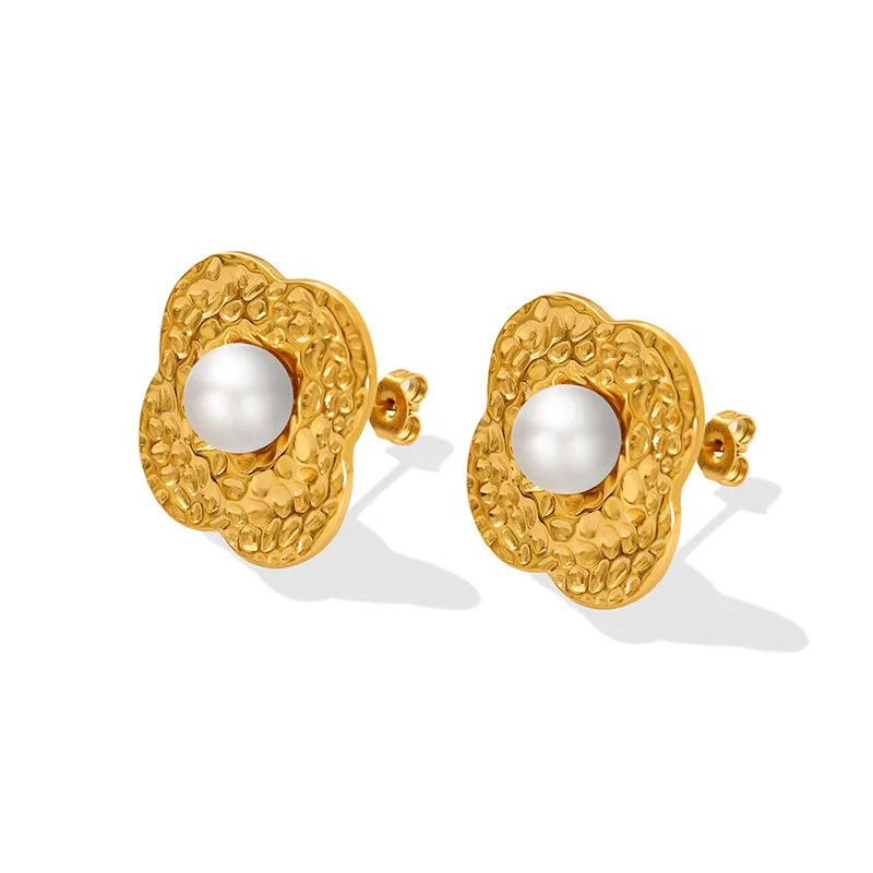 

French Geometry Earrings Unisex Imitation Pearl Hypoallergenic Earrings French Fashion Luxury Accessories