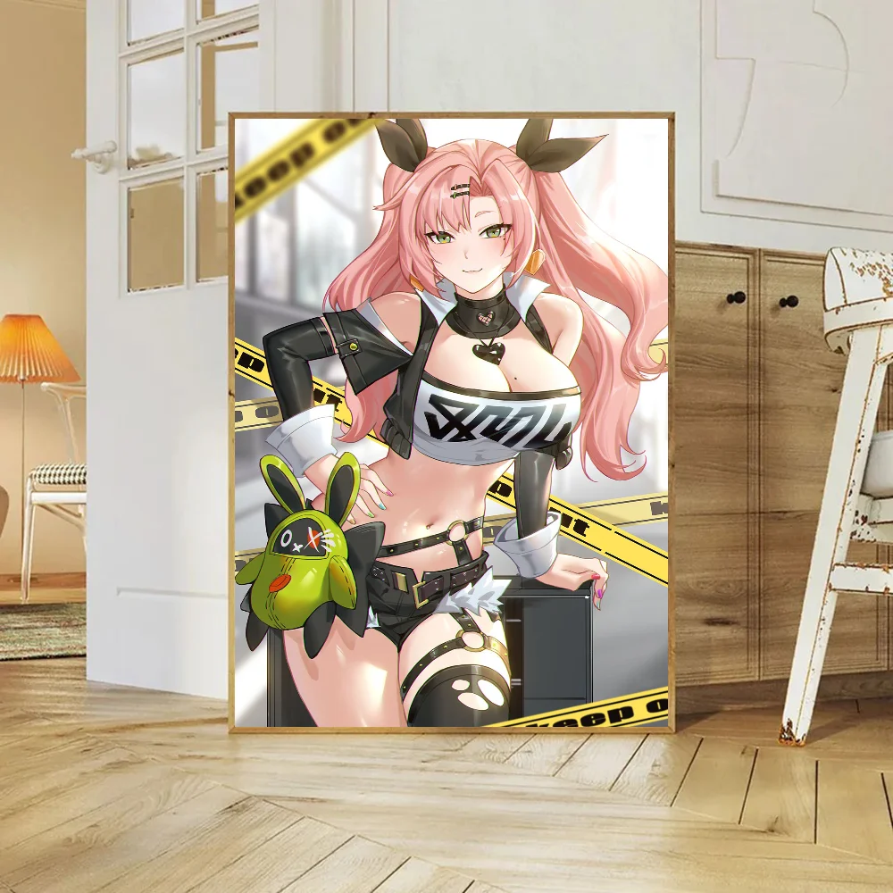 Николь Демара Игра Zenless Zone Zero Плакат Самоклеящаяся Водостойкая Бумажная Наклейка