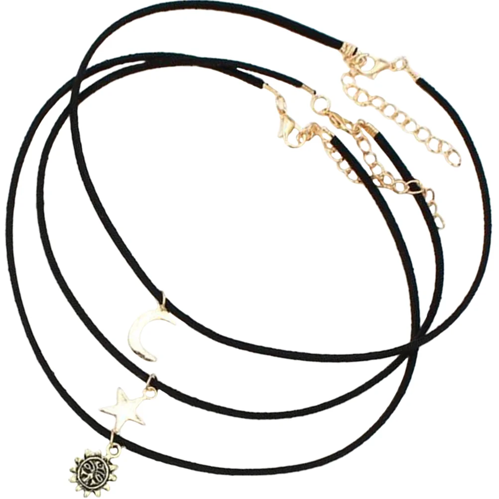 

Choker Necklacewomen Black Moon Star 90S Chokers Womens Girls Collar Accessories Witch Kids Necklaces Sun Stringgothic Goth