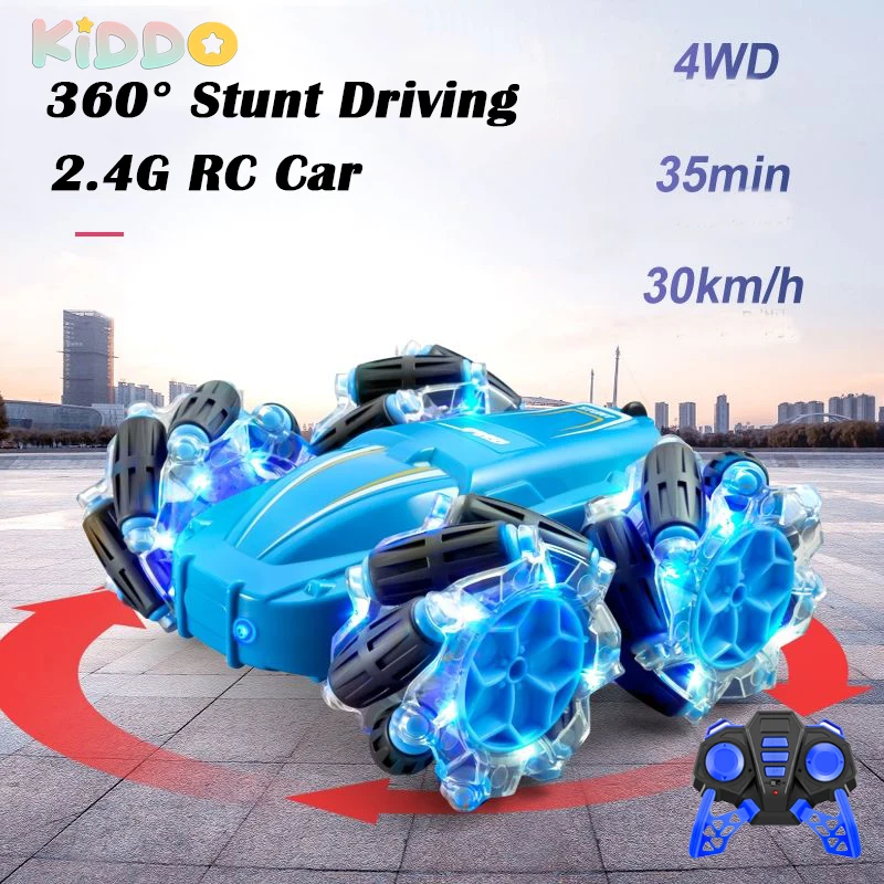 

1:16 RC Car 2.4GHz Remote Control Boat Radio Controlled Stunt Car 4WD Vehicle All Terrain Beach Pool Off-Road Drift Buggy Toys