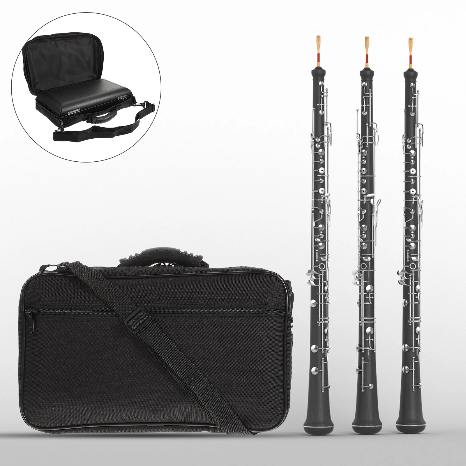 

Black Organizer Bins Oboe Carrying Case Cases Hard Box Storage Containers Cover