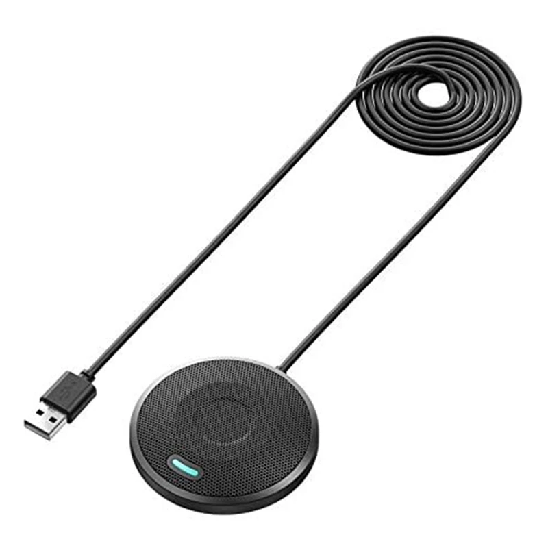 

USB Conference Microphone,Plug&Play Omnidirectional Condenser PC Mic For Video Conference,Recording,Skype,Gaming,Etc