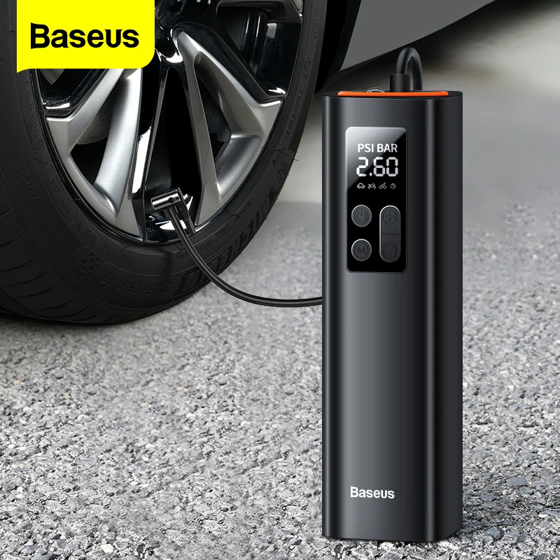  Baseus Mini Car Air Compressor 12V 150PSI Portable Car Tire Inflator Smart Digital Inflatable Pump For Car Bicycle Boat Air Pump 