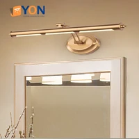 bathroom mirror light with swing arm wall light led modern bronze bathroom makeup light hotel mirror cabinet light ac 90 260v