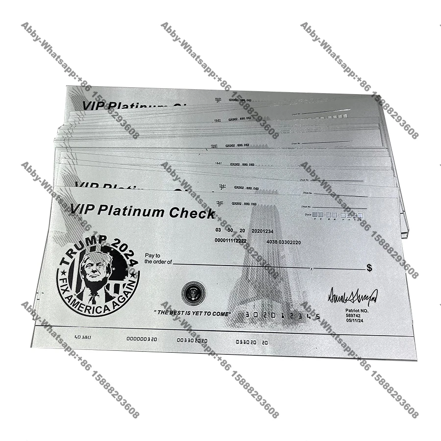 Дональд Джей из карточек Trb. Трамп Серебряный билет Трамп 2024 фиксация Америки снова VIP Платина проверить лучший еще не пришел сувенирная карточка