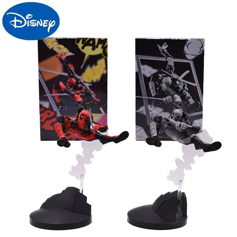 

Disney Avengers X-Men Deadpool Five Generations Black White Special Edition Deadpool 21cm Action Figure PVC Doll Toys Kids Gift