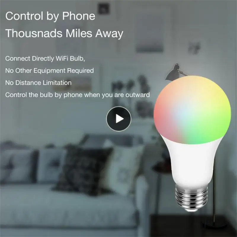 

Wifi Smart Led Bulb Diy Smart Home Color Adjustment E27 Bulb Brightness Rgbcw Light Work With Alexa Google Home 12w 15w 18w
