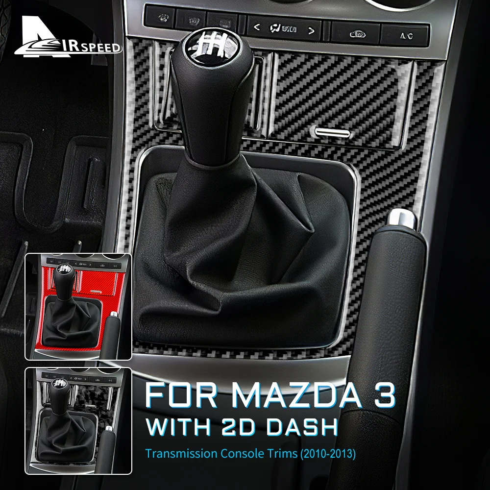 

AIRSPEED Кованое углеродное волокно для Mazda 3 2010 2011 2012 аксессуары Автомобильная рама переключения передач Панель наклейка внутренняя отделка