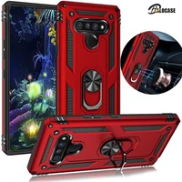 for lg stylo 6 case shockproof car magnetic ring holder phone case for lg stylus 6 stylo6 silicone back cover capa