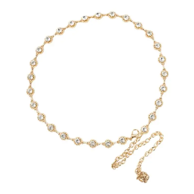 

Crystal Waist Chain Gold Petal Waist Belt Dress Belt Wrap Belt Chain Belt