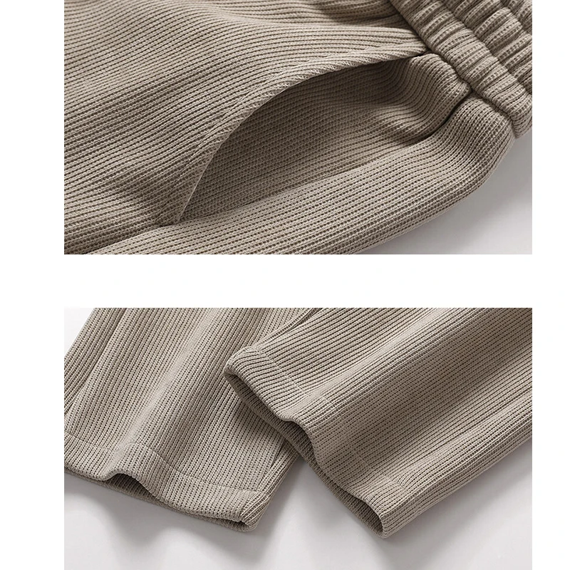 Autumn Winter Chenille Fabric Sweatpants Men Joggers Sport Trousers Streetwear Loose Casual Iron-free Drape Straight Long Pants