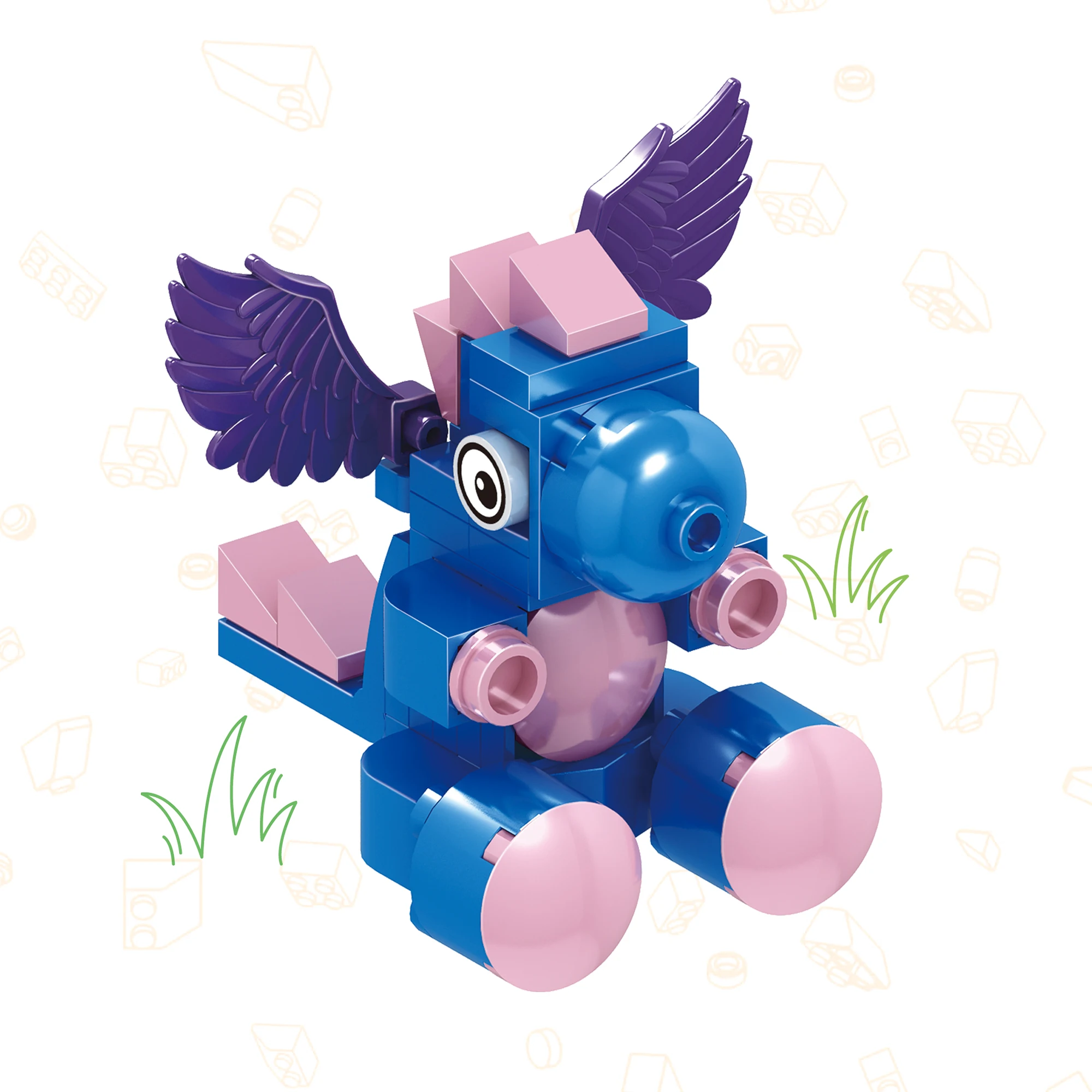 Конструкторы Cogo в форме животных миниатюрная серия кирпичи-головоломки