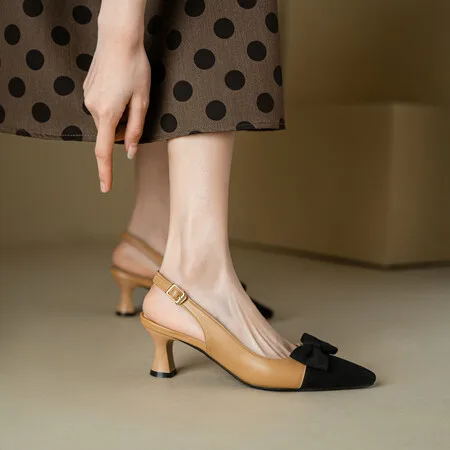 

Большие размеры; Обувь на высоком каблуке; Тонкие туфли с острым носком; Удобная обувь с бантом