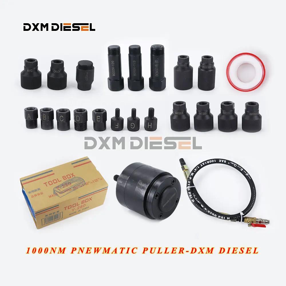 

Diesel Common Rail Injector Pneumatic Puller Removal Tool Set for Bosch Denso CAT Cummins All Brands Pull Out Injector Extractor