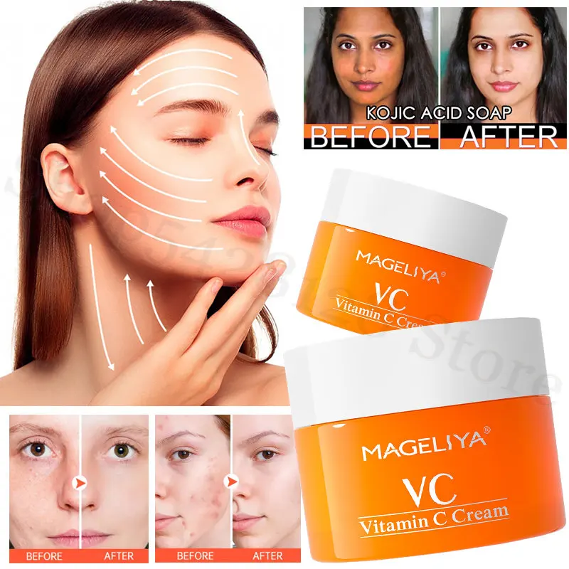 

VC Cream Moisturizes and Controls Oil Nourishes Skin Tone Brightens Improves Rough Skin Repairs Damaged Skin Shrinks Pores 50g