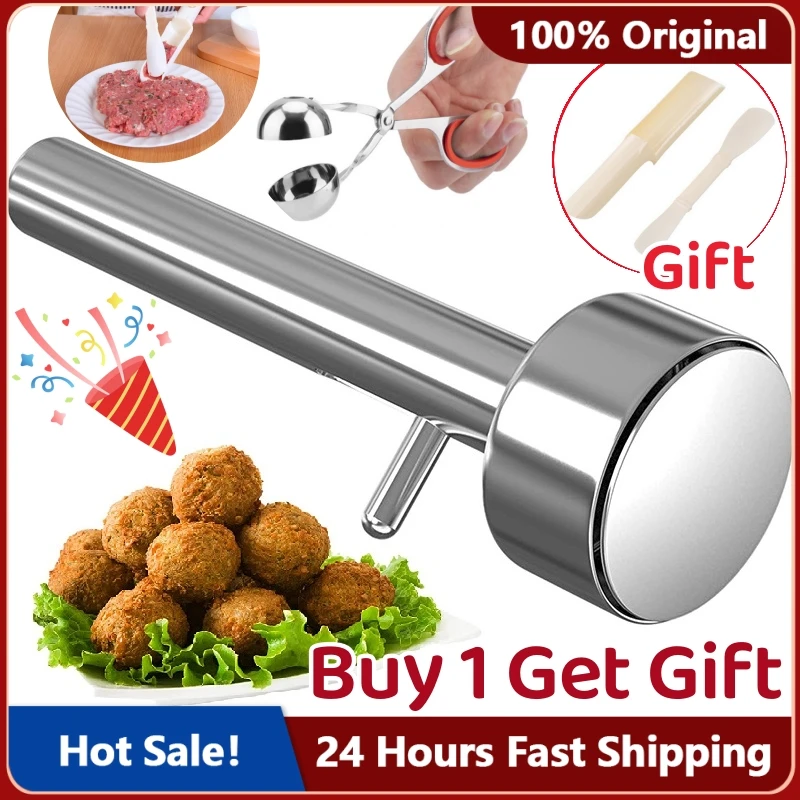 

Meatball Maker Tool Clip Newbie Non Stick Stuffed Meat Ball Spoon Shaper Cooking Scoop Stainless Steel Kitchen Accessories