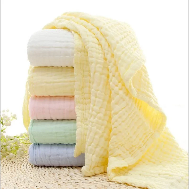 

6 Layers Baby Bath Towel Muslin Cotton Child Absorb Blanket Swaddle Wrap Bedding 105 * 105 CM