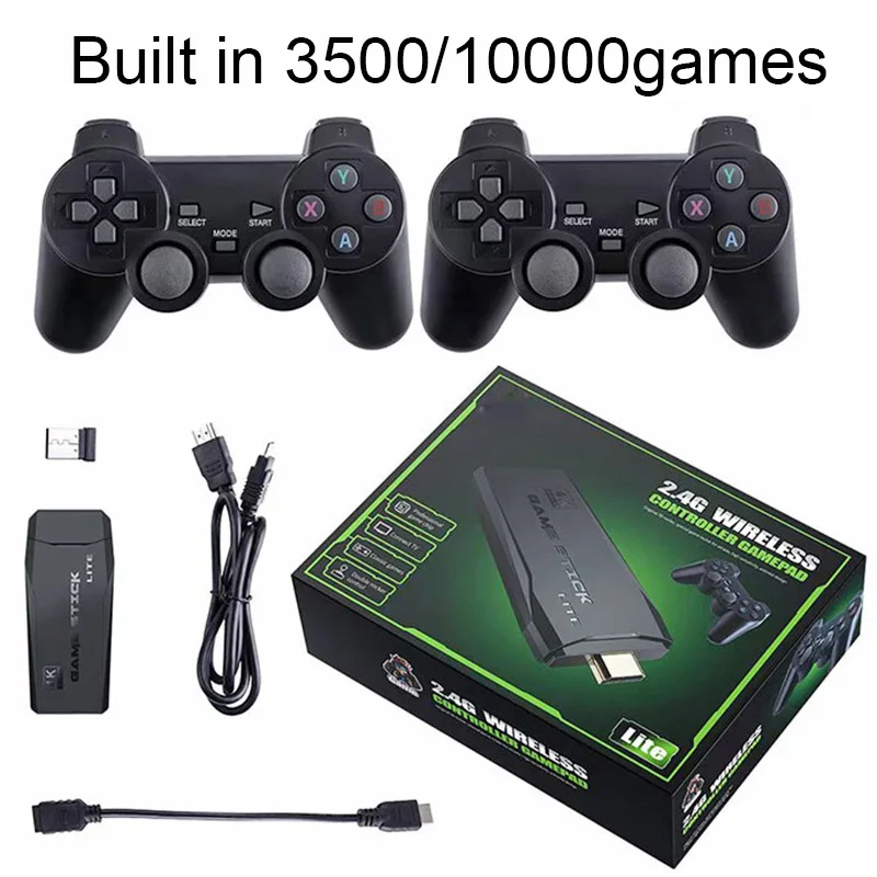 

Консоль игровая беспроводная, 4K, 2,4 ГГц, 10000 игр