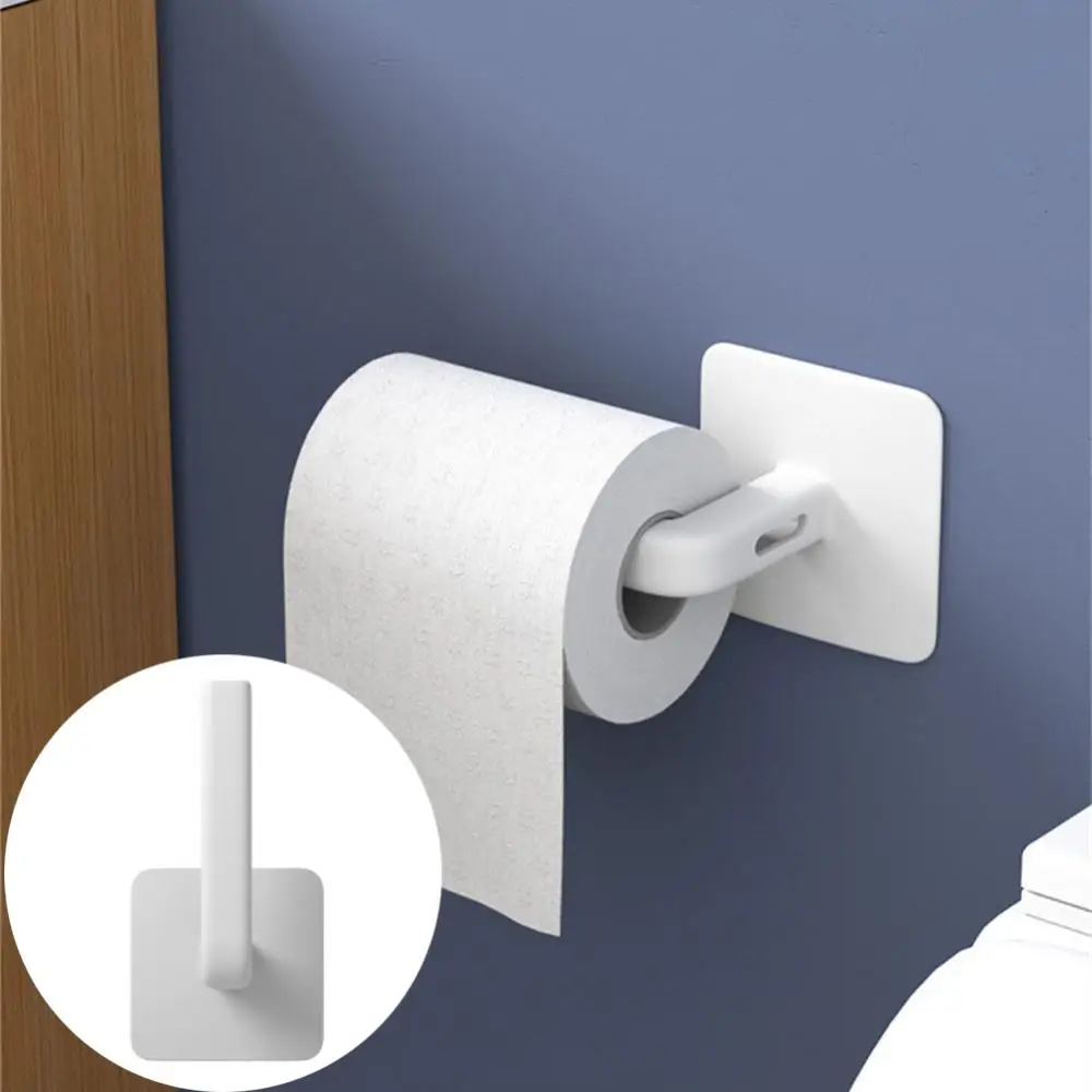 

Toilet Paper Holder Self-adhesive Under Cabinet Paper Roll Rack Wall-Mounted Shelf Towel Holder Tissue Hanger Storage Organizer