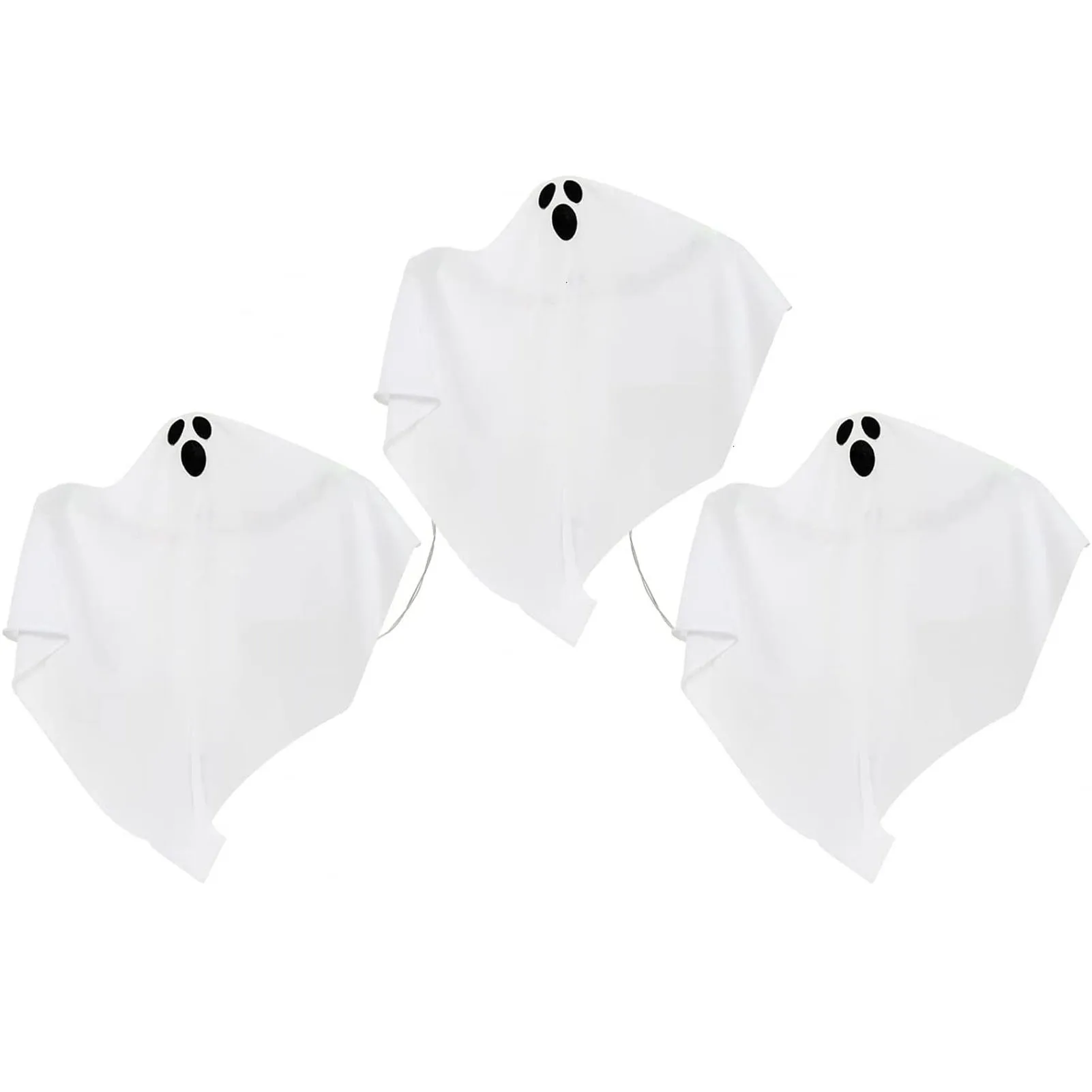 

Набор привидений на Хэллоуин из 3 предметов, украшение белых привидений на открытом воздухе, 3 шт. тканевых декоративных ставок для призрако...