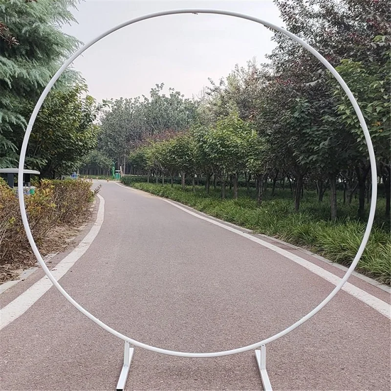 

4set/lotsWedding Decor Props Metal Circle Frame Backdrop Wedding Arch Wrought Iron Shelf DIY Party Decoration Round Flower Stand