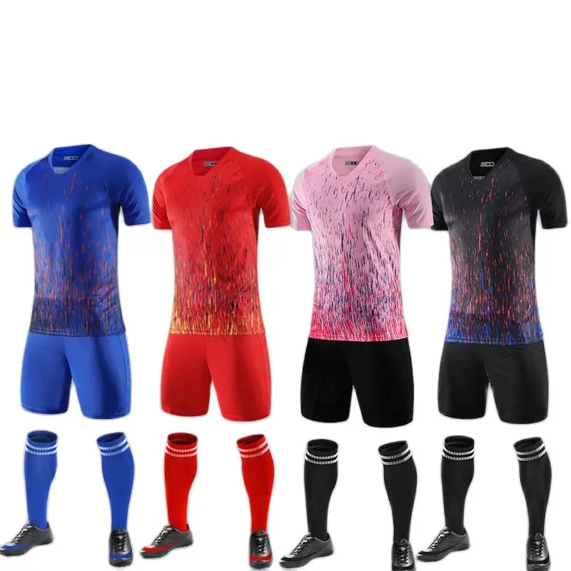 

Blank soccer Jersey & shorts men women Jerseys Football training camp team uniform Short sleeve tracksuit Sportswear Customized