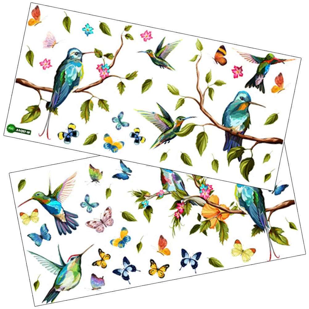 

Home Decor Hummingbird Window Cling Window Decal Tree Branch Bird Window Cling Hummingbird Window Cling Static Window Clings