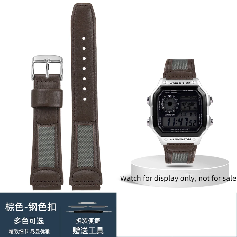 18 мм для Casio AE-1200 1100 1300 кожаный ремешок-браслет A158 159 SGW-300 400 MRW-200 W-218h AQ230 AQ-S810 замена