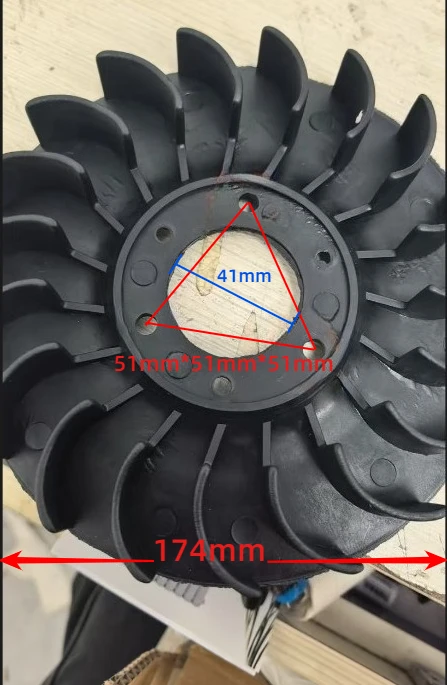 

Вентилятор охлаждения маховика для бензинового двигателя 188-190F, запчасти для ветрогенератора 5-8 кВт, 1 шт.
