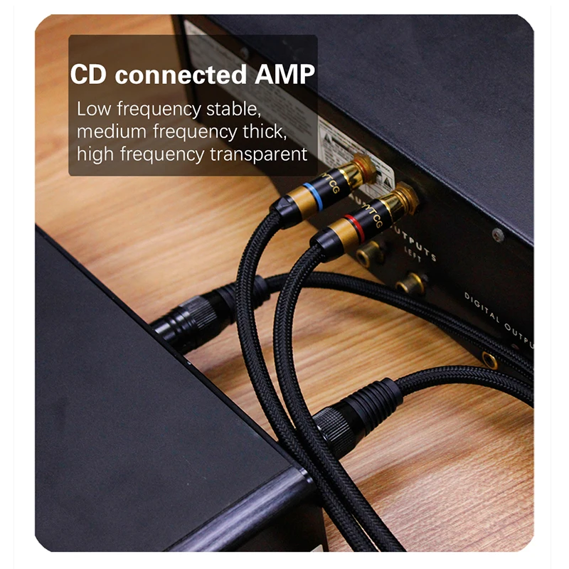 Кабель YYTCG Hifi RCA к XLR высококачественный кабель 4N OFC папа для усилителя DAC TV
