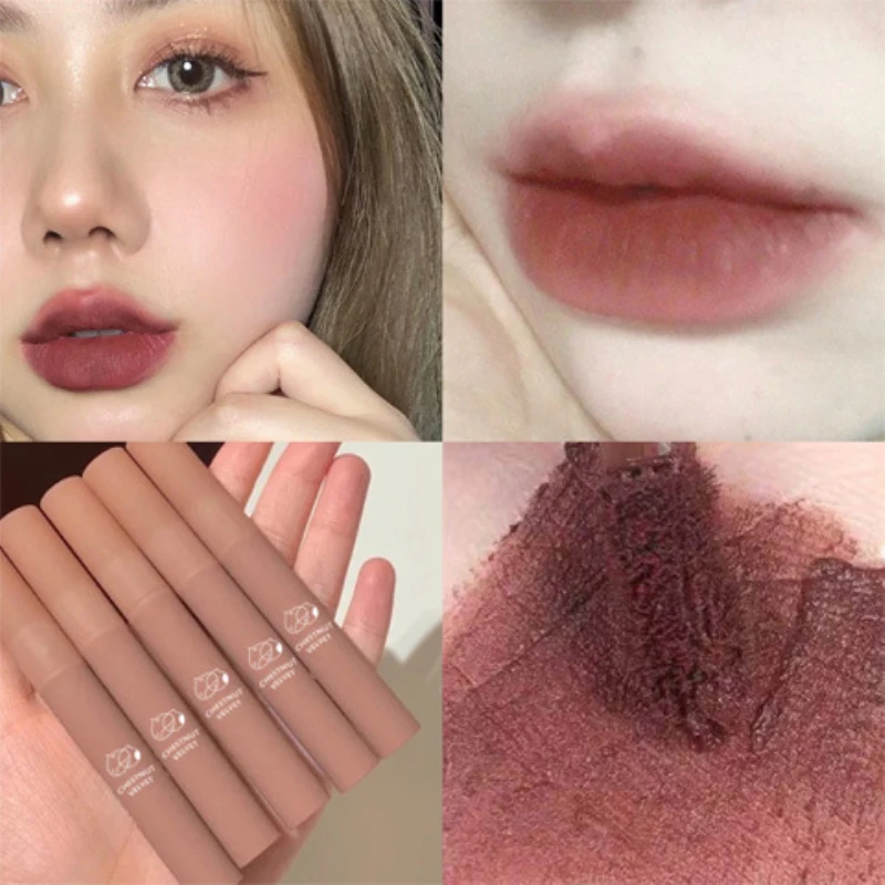 

Soft Mist Lipgloss Gentle Color Lip Tint Mud Moisturizing Chestnut Lip Gloss Lasting Colored Lipstick 6 Colors Lips Makeup
