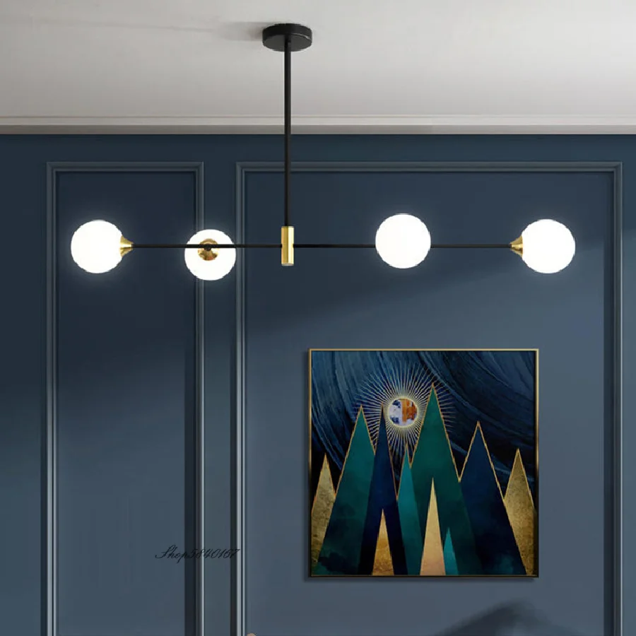 

Modern Ceiling Hanging Lamps Modo Glass Ball Pendant Lights Chandeliers Lighting Fixture for Dining Room Restaurant Suspension