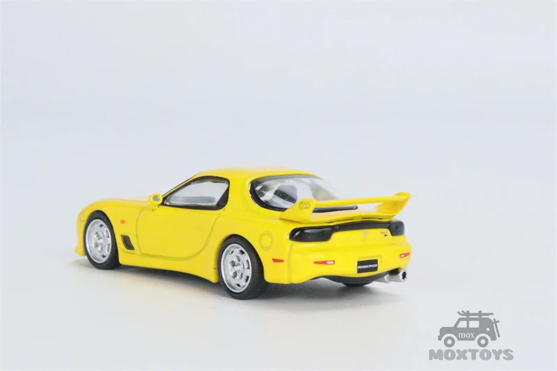 Tarmac работает 1:64 Mazda RX-7 (FD3S) Mazdaspeed A-Spec соревнования желтая слюда литая модель
