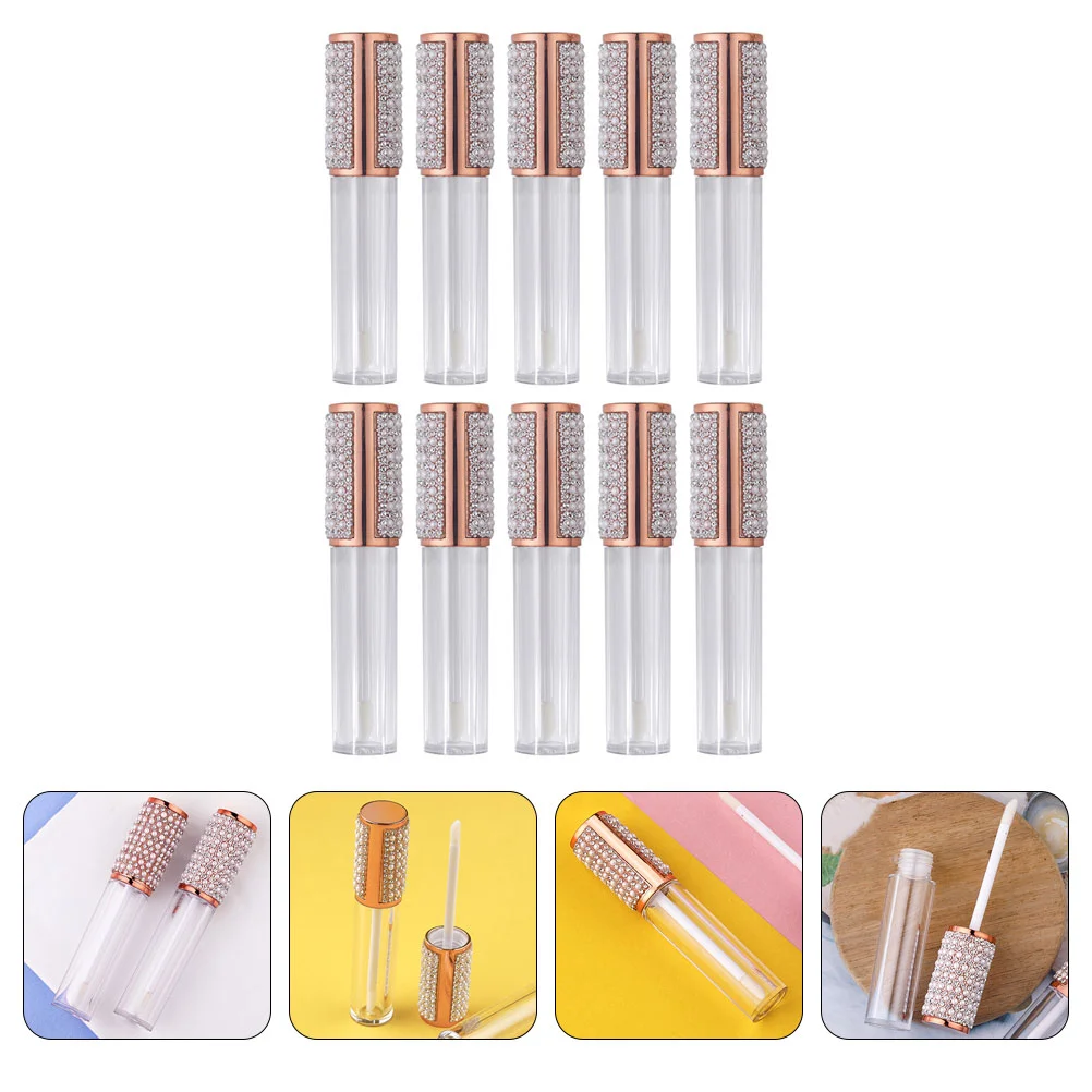 

Empty Lip Gloss Tubes, 10pcs Refillable Lip Balm Bottles DIY Sample Containers for Lip Samples, 5ml ( Color 1 )