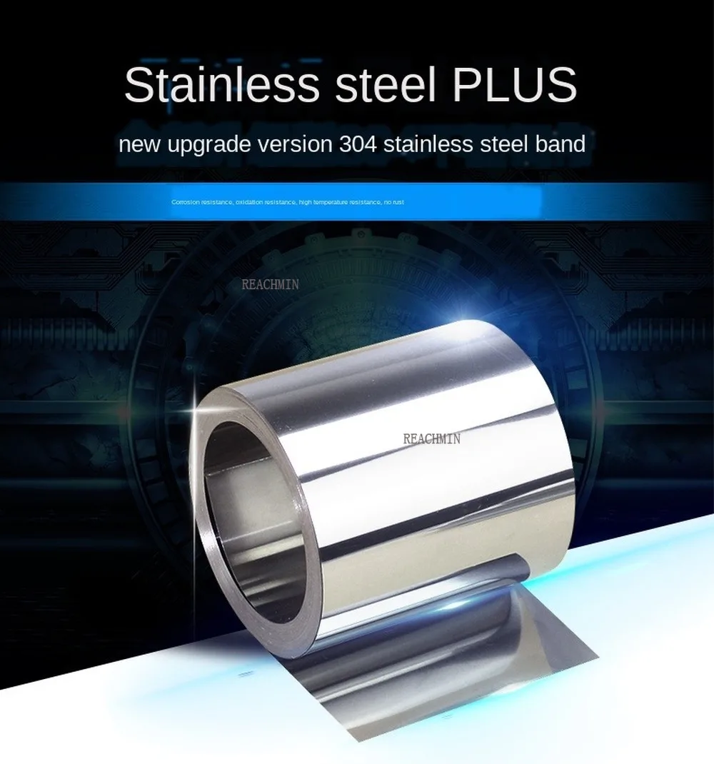 

Тонкая лента из нержавеющей стали толщиной 2 метра 0,1/0,2/0,3 мм, лист из нержавеющей стали, серебристая Пленка, стальная фольга