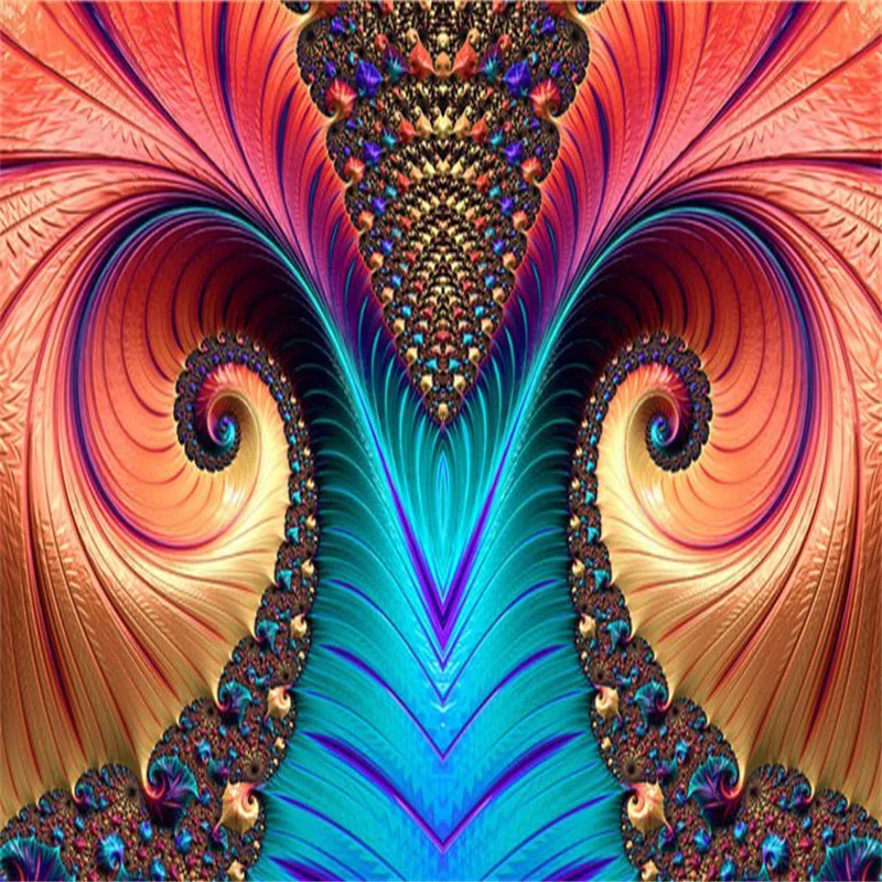 Абстрактный Рисунок цветная резьба фотообои 3D обои для гостиной спальни Декор