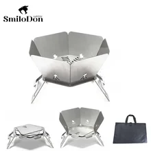 SmiloDon 휴대용 접이식 캠핑 화로, 모닥불 스토브, 장작 버너, 캠프파이어 화로, 야외 히터