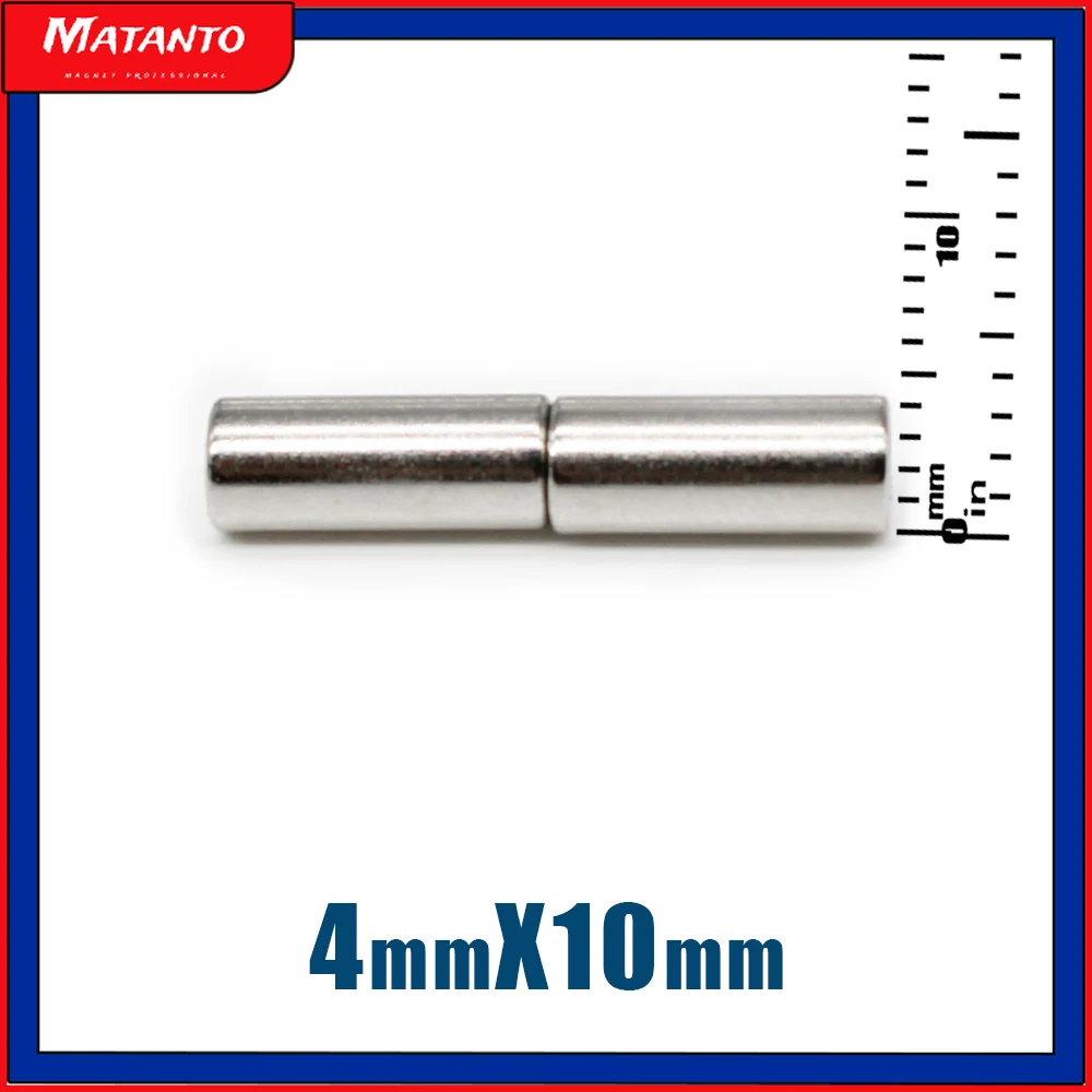 

20/50/100/200/300/500PCS 4x10 Round Rare Earth Magnet Strong 4mmx10mm N35 4x10mm Mini Small Fridge Neodymium Magnet Disc 4*10
