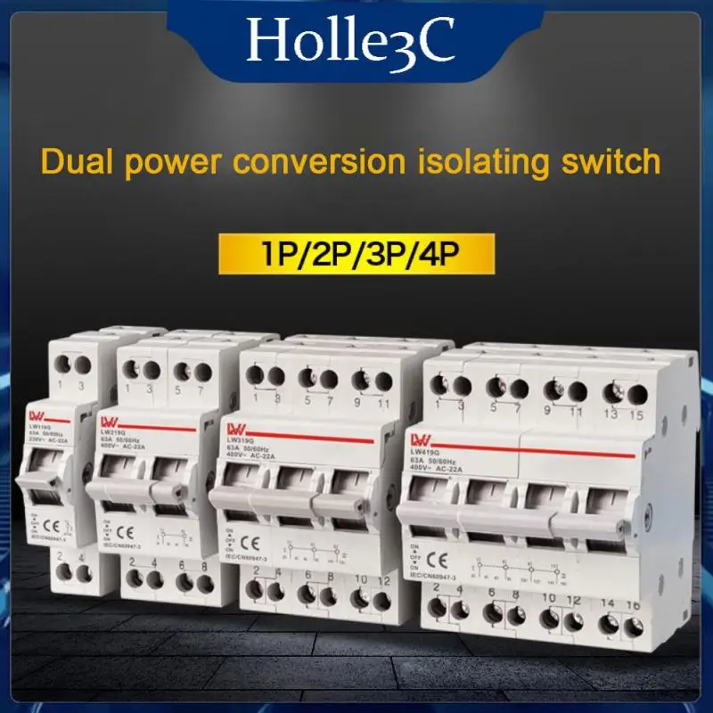 

Rail Mounted Protector Rail Type Disconnector Switch Dual Power Conversion 1/2/3/4p Circuit Breaker New 63a Sf219g 1pc 2023