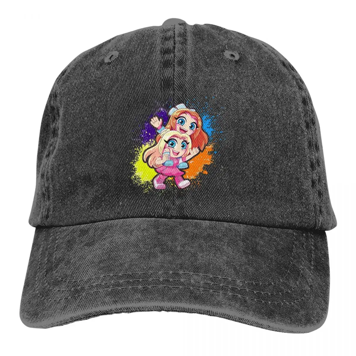 

Hey Cuties Multicolor Hat Peaked Women's Cap Girl Personalized Visor Protection Hats