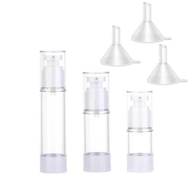 Вакуумный пластиковый флакон с 3 воронками и вакуумным насосом |