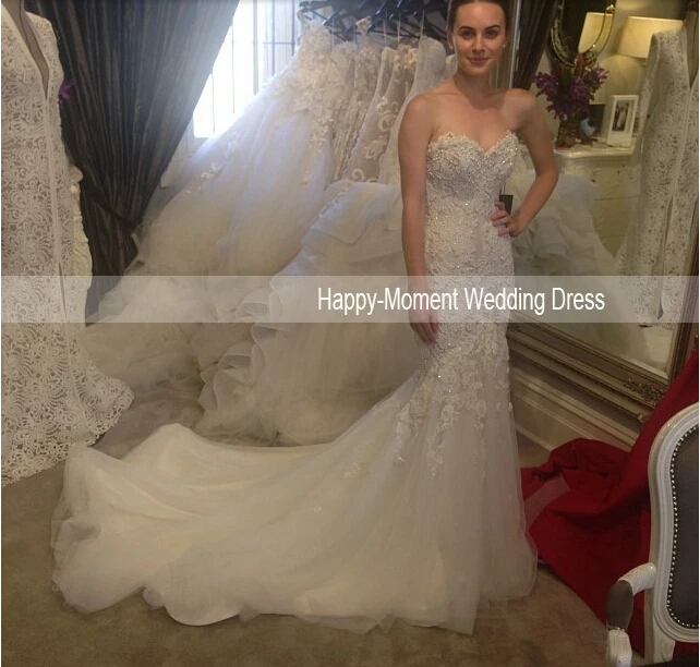 

custom-made romantic vestido de noiva 2018 casamento new fashionable sexy bridal gown long mermaid mother of the bride dresses