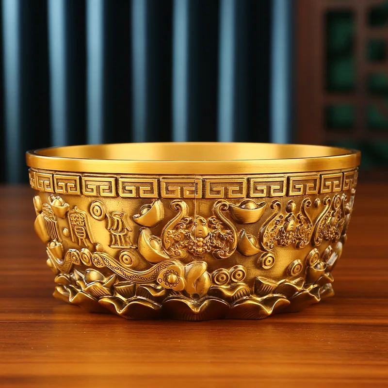 Чистая латунь Bafanglai Cornucopia Wufu Ruyi Yuanbao украшение для дома и офиса