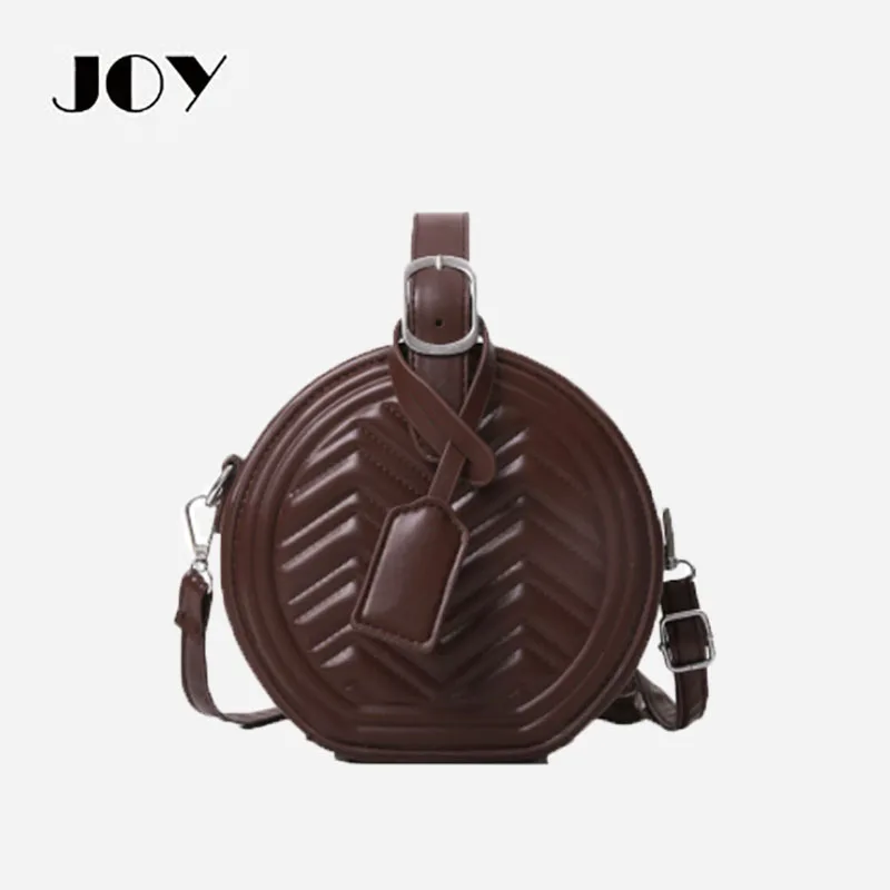 

JOY New Fashion Small Round Bag Female Bag Rhombic Single Shoulder Diagonal Lady Commuter Bag Lady Handbag